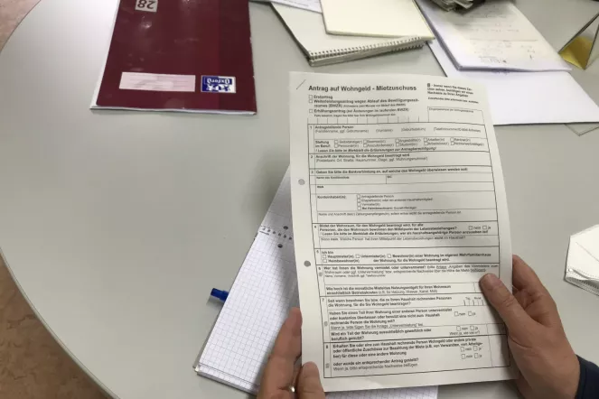 Formular zur Beantragung von Wohngeld